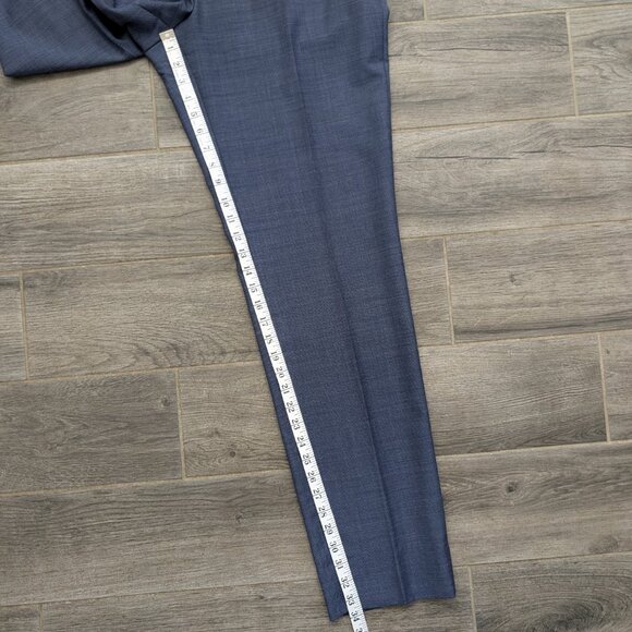 Hugo Boss Slim Fit Suit Men's Jacket Size 44L Pants 34x32 Blue Wool Blend - Picture 14 of 16
